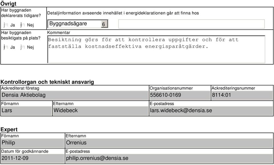 och för att fastställa kostnadseffektiva energisparåtgärder.