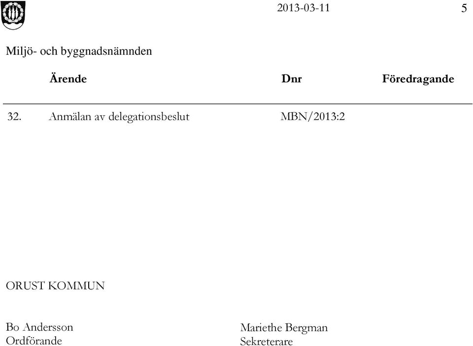 MBN/2013:2 ORUST KOMMUN Bo