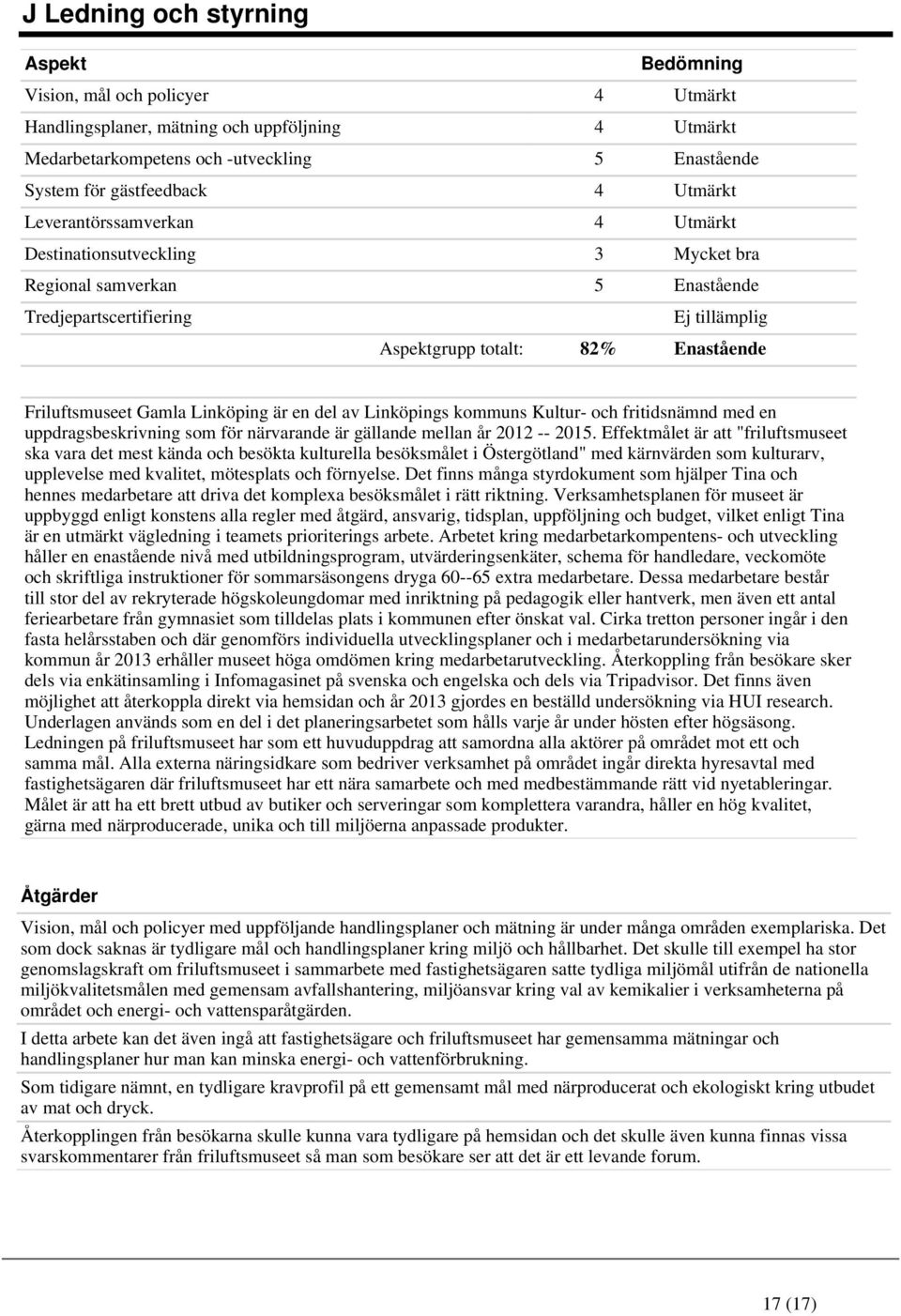 en del av Linköpings kommuns Kultur- och fritidsnämnd med en uppdragsbeskrivning som för närvarande är gällande mellan år 2012 -- 2015.