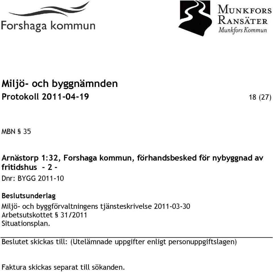 byggförvaltningens tjänsteskrivelse 2011-03-30 Arbetsutskottet 31/2011 Situationsplan.