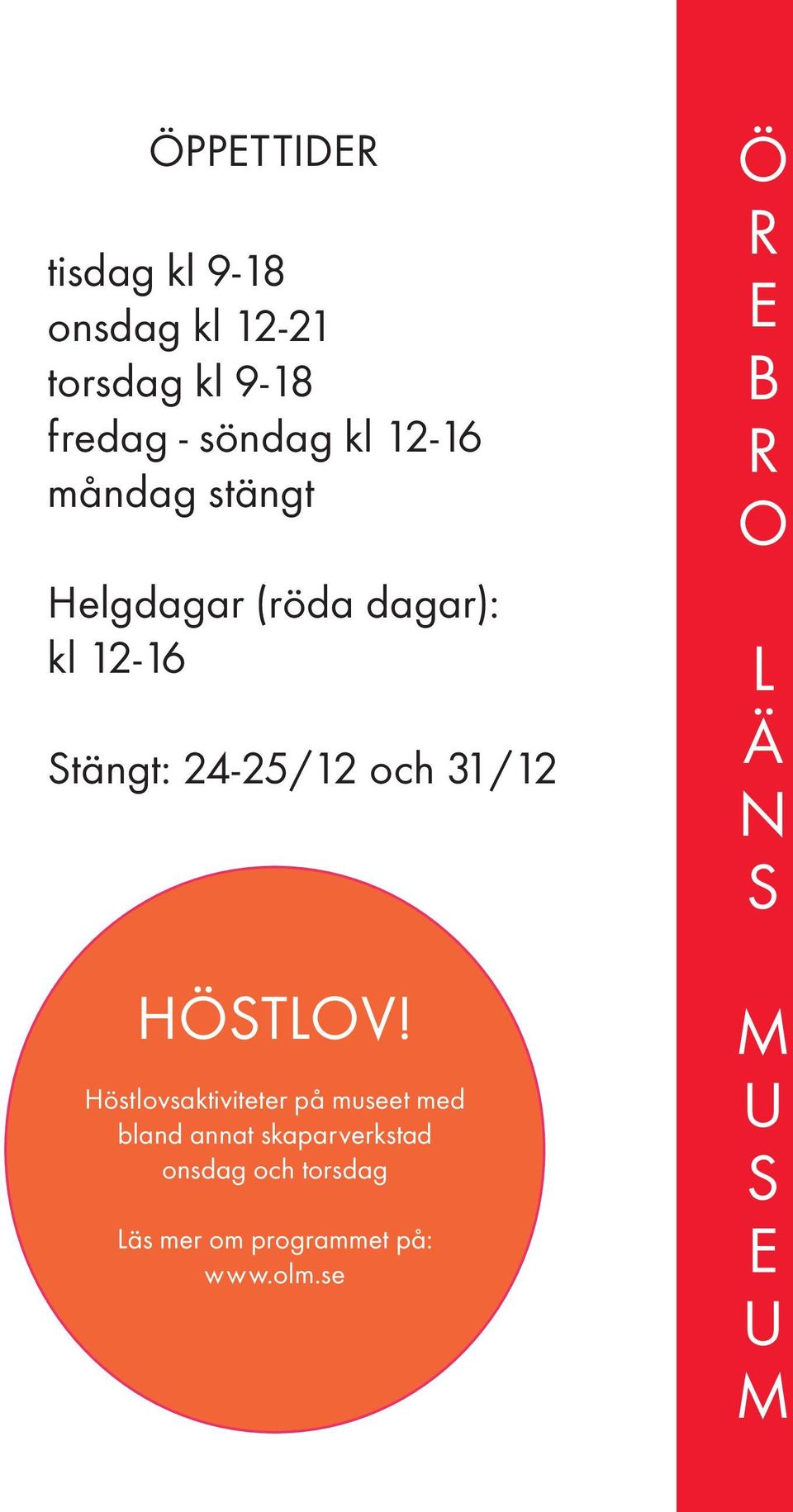 31/12 HÖSTLOV!