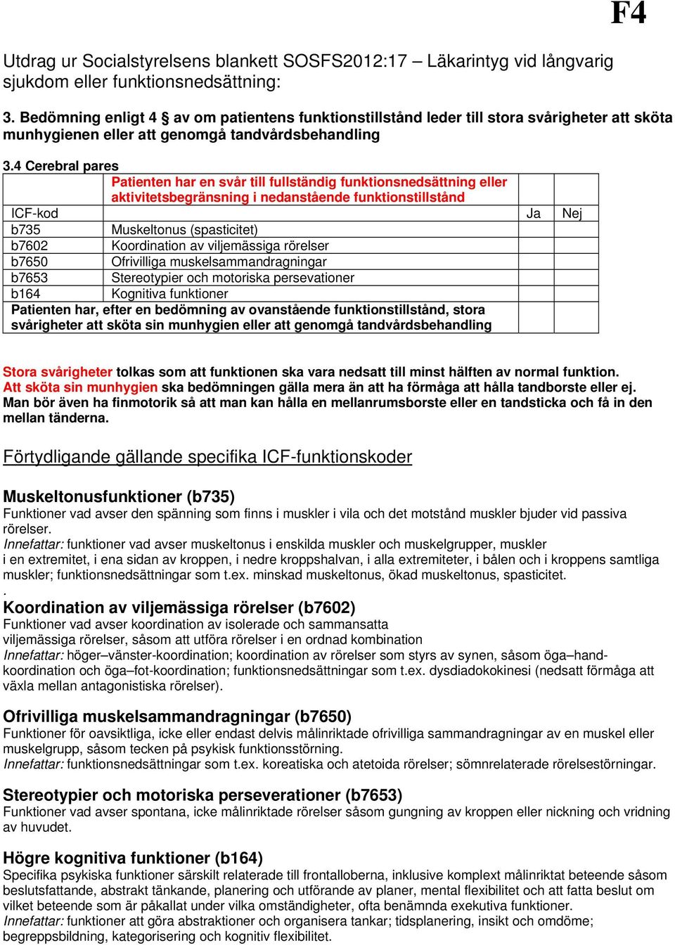 funktioner mellan tänderna. Muskeltonusfunktioner (b735) Funktioner vad avser den spänning som finns i muskler i vila och det motstånd muskler bjuder vid passiva rörelser.