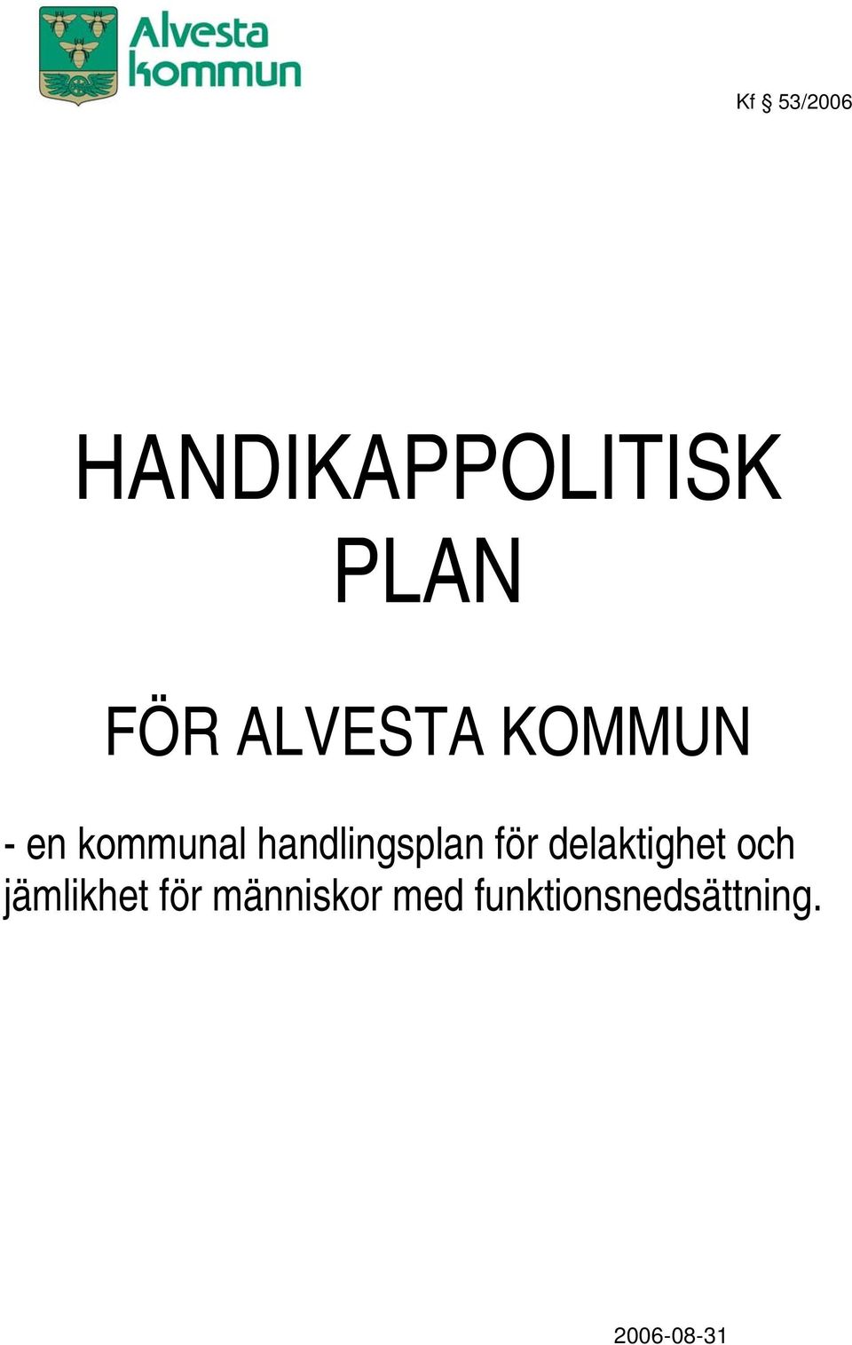 handlingsplan för delaktighet och