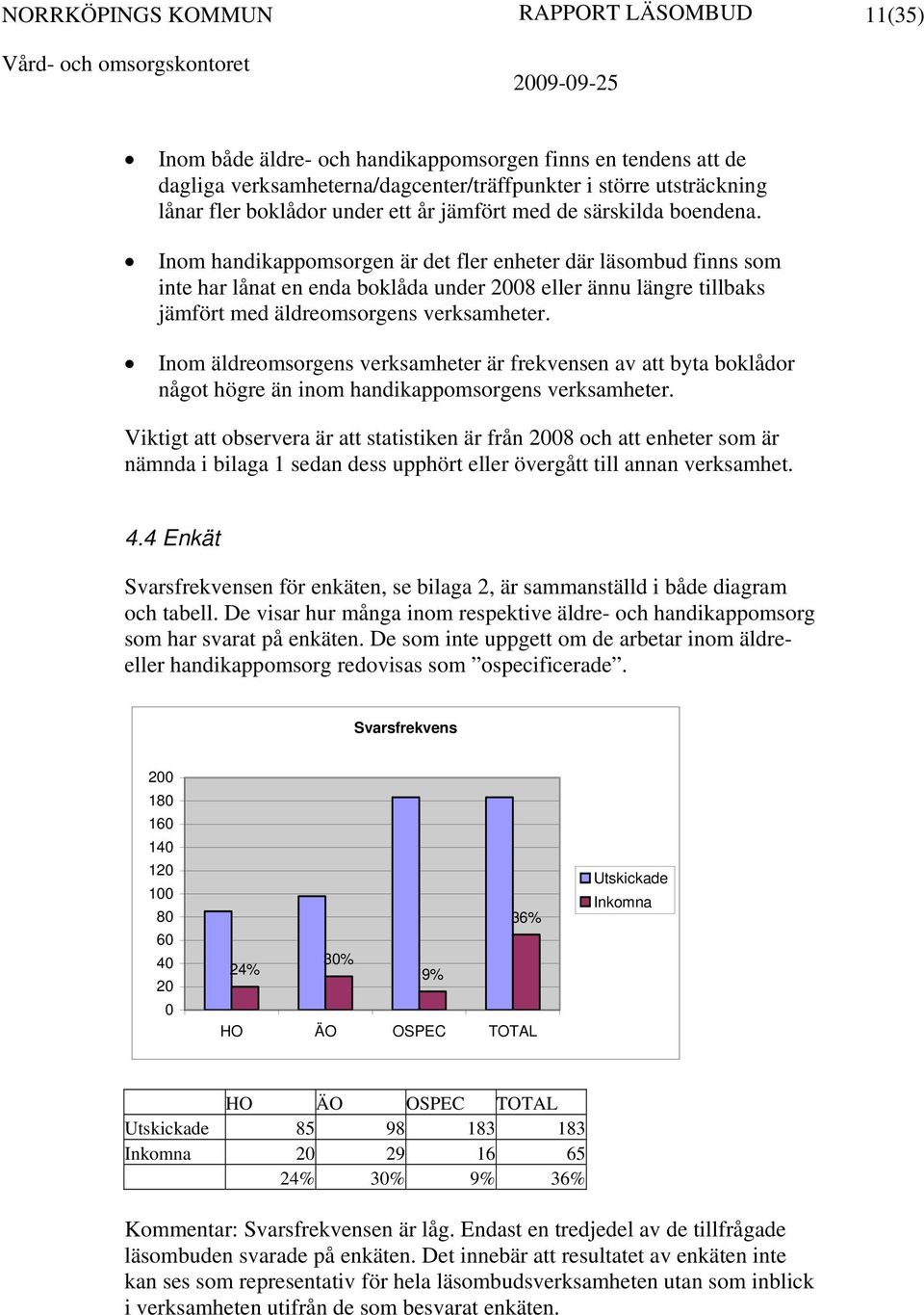 Inom äldreomsorgens verksamheter är frekvensen av att byta boklådor något högre än inom handikappomsorgens verksamheter.