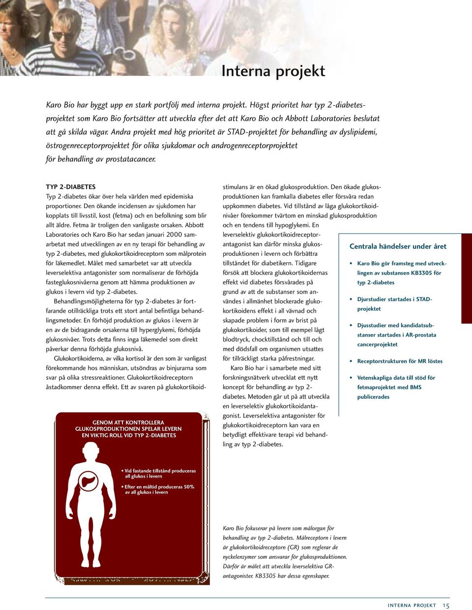 Andra projekt med hög prioritet är STAD-projektet för behandling av dyslipidemi, östrogenreceptorprojektet för olika sjukdomar och androgenreceptorprojektet för behandling av prostatacancer.