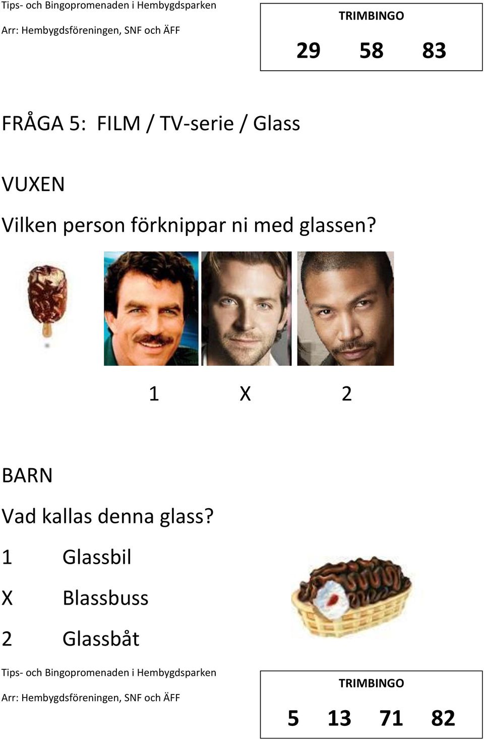 1 2 Vad kallas denna glass?