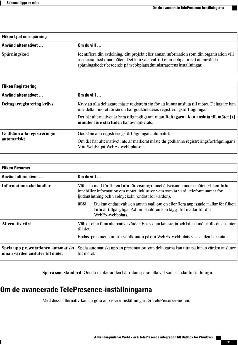 Fliken Registrering Använd alternativet Deltagarregistrering krävs Godkänn alla registreringar automatiskt Om du vill Kräv att alla deltagare måste registrera sig för att kunna ansluta till mötet.