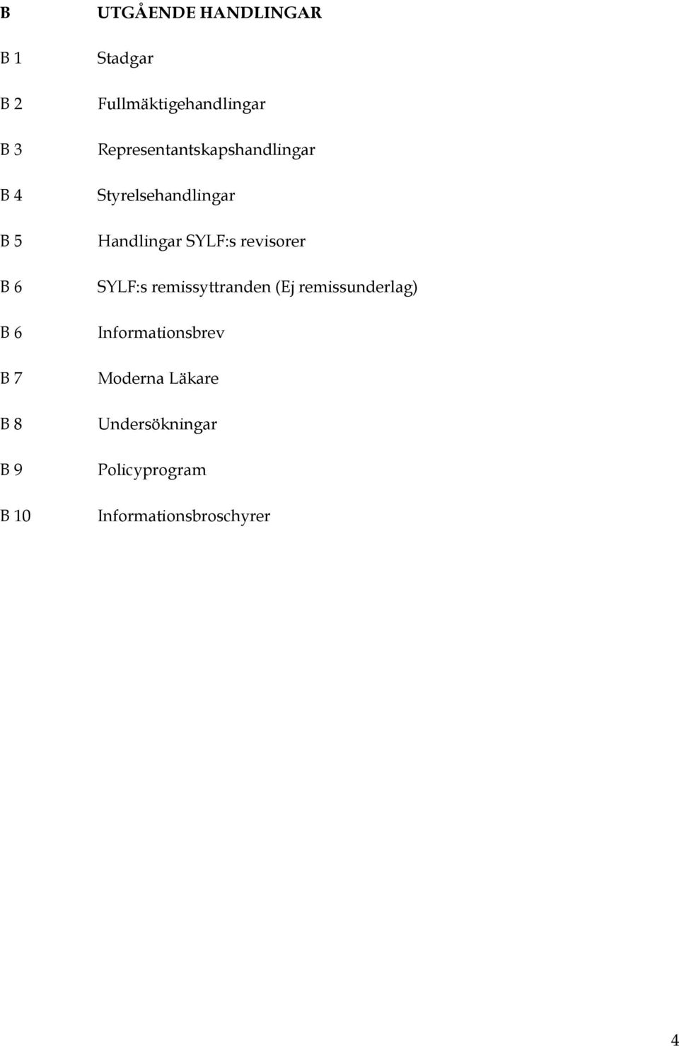 Handlingar SYLF:s revisorer SYLF:s remissyttranden (Ej remissunderlag)