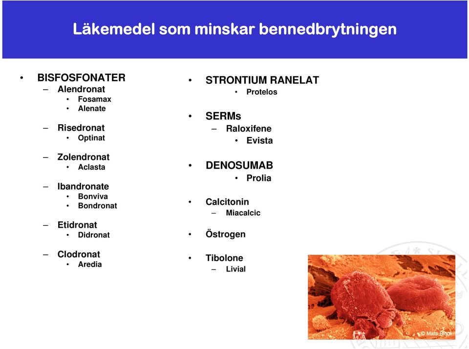 Bondronat Etidronat Didronat Clodronat Aredia STRONTIUM RANELAT Protelos