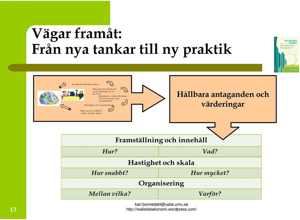 värden till sådant som kan prissättas och marknadsföras Efterfrågan som styrande