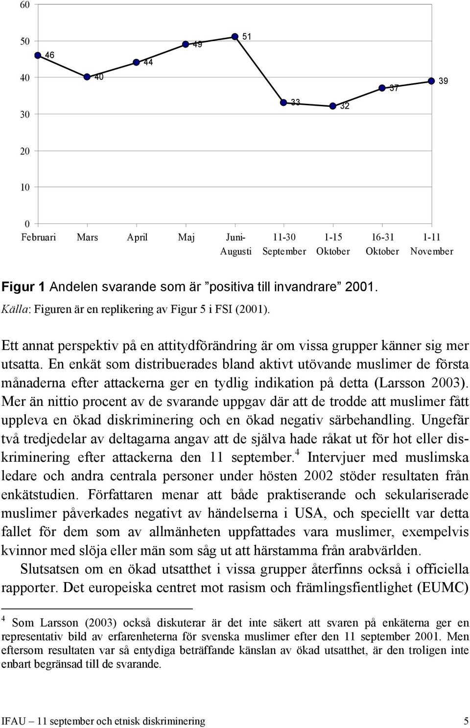 En enkät som distribuerades bland aktivt utövande muslimer de första månaderna efter attackerna ger en tydlig indikation på detta (Larsson 2003).