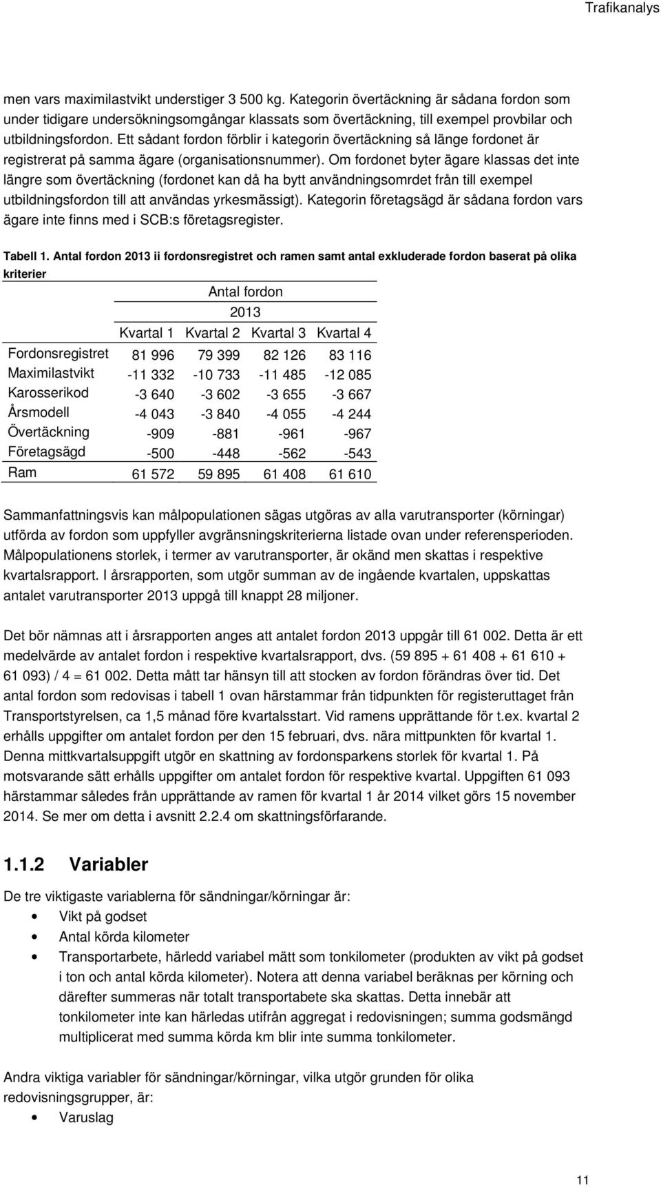 Ett sådant fordon förblir i kategorin övertäckning så länge fordonet är registrerat på samma ägare (organisationsnummer).