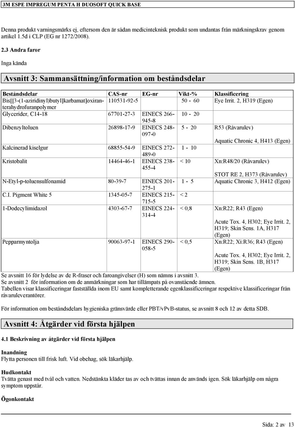 110531-92-5 50-60 Eye Irrit.