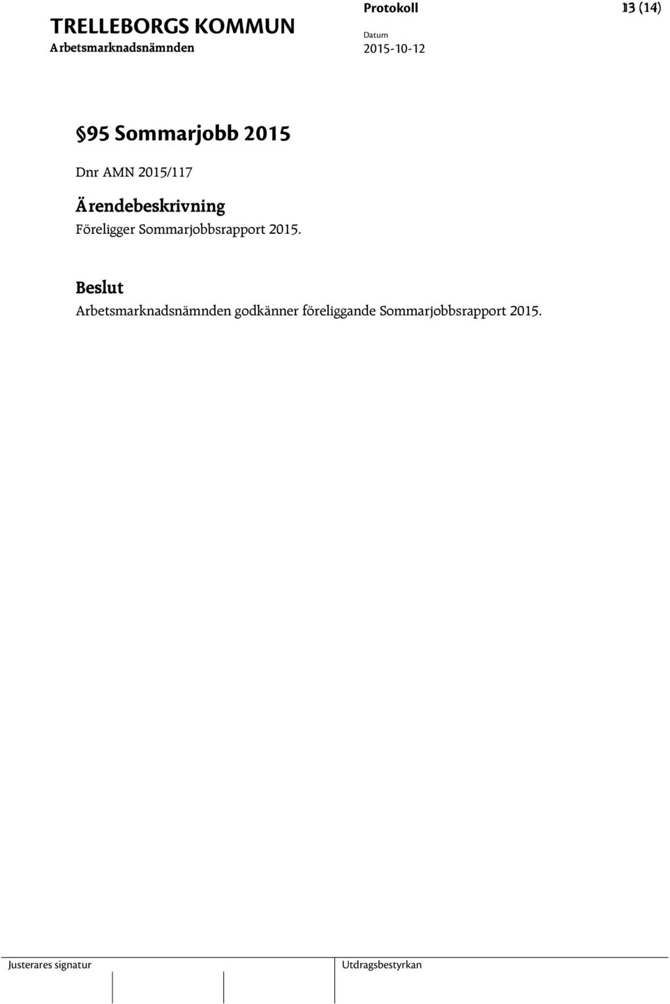 Sommarjobbsrapport 2015.