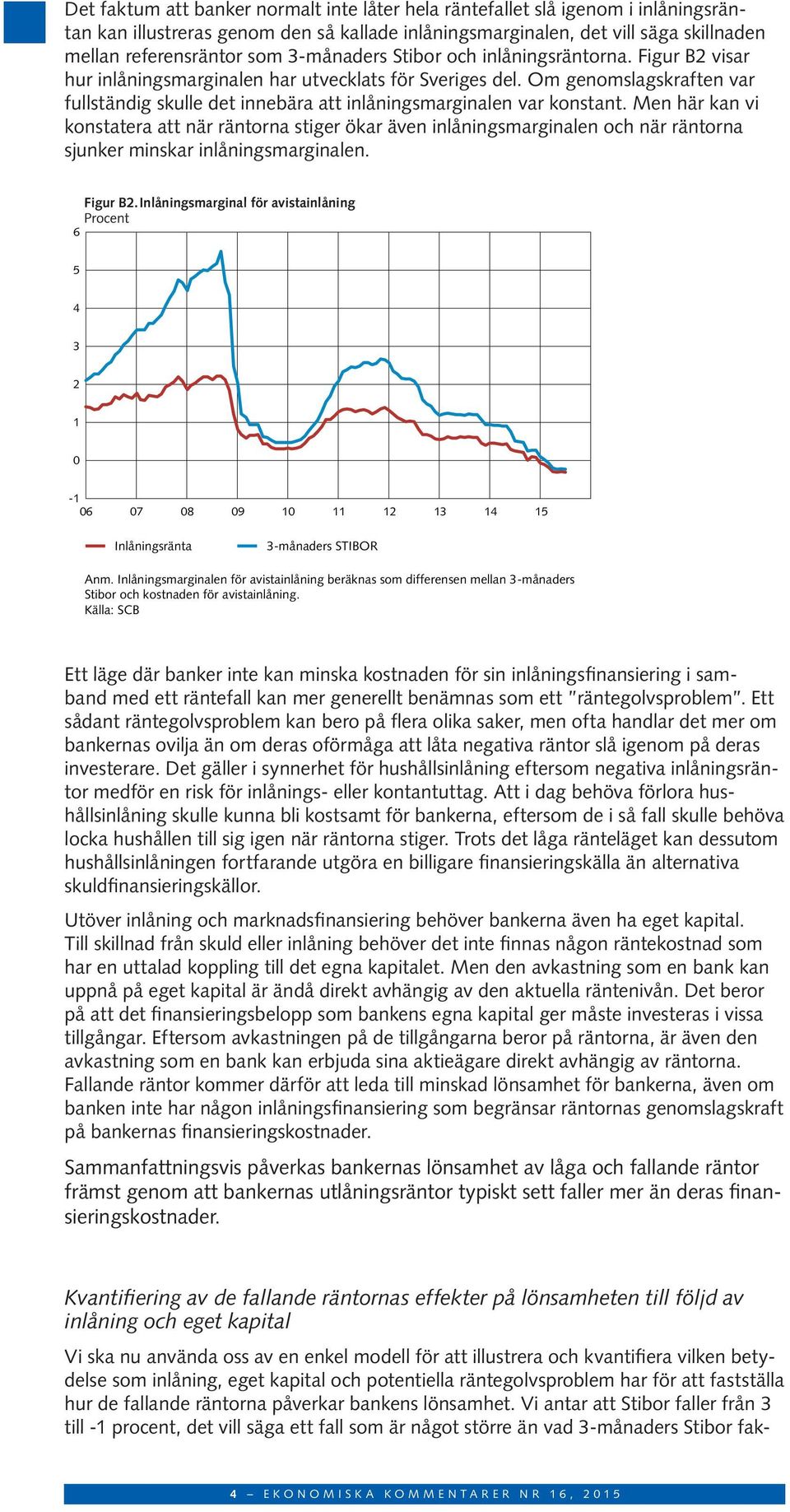 Om genomslagskraften var fullständig skulle det innebära att inlåningsmarginalen var konstant.