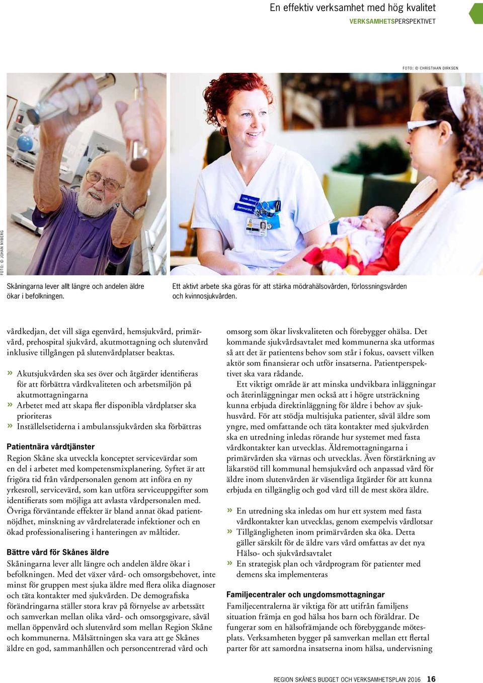 vårdkedjan, det vill säga egenvård, hemsjukvård, primärvård, prehospital sjukvård, akutmottagning och slutenvård inklusive tillgången på slutenvårdplatser beaktas.