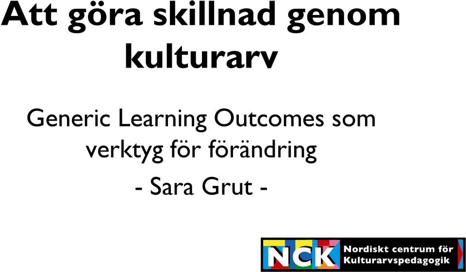 Learning Outcomes som