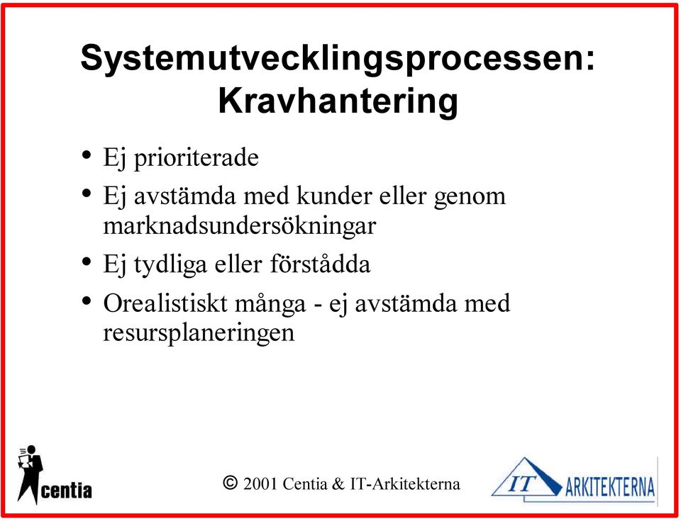 marknadsundersökningar Ej tydliga eller förstådda