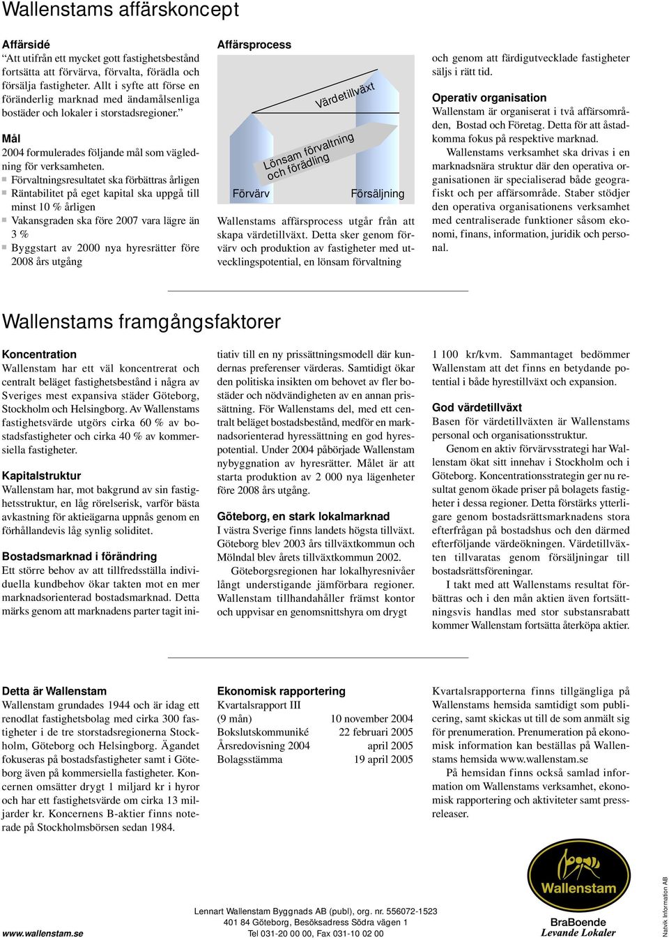 Förvaltningsresultatet ska förbättras årligen Räntabilitet på eget kapital ska uppgå till minst 1 % årligen Vakansgraden ska före 27 vara lägre än 3% Byggstart av 2 nya hyresrätter före 28 års utgång