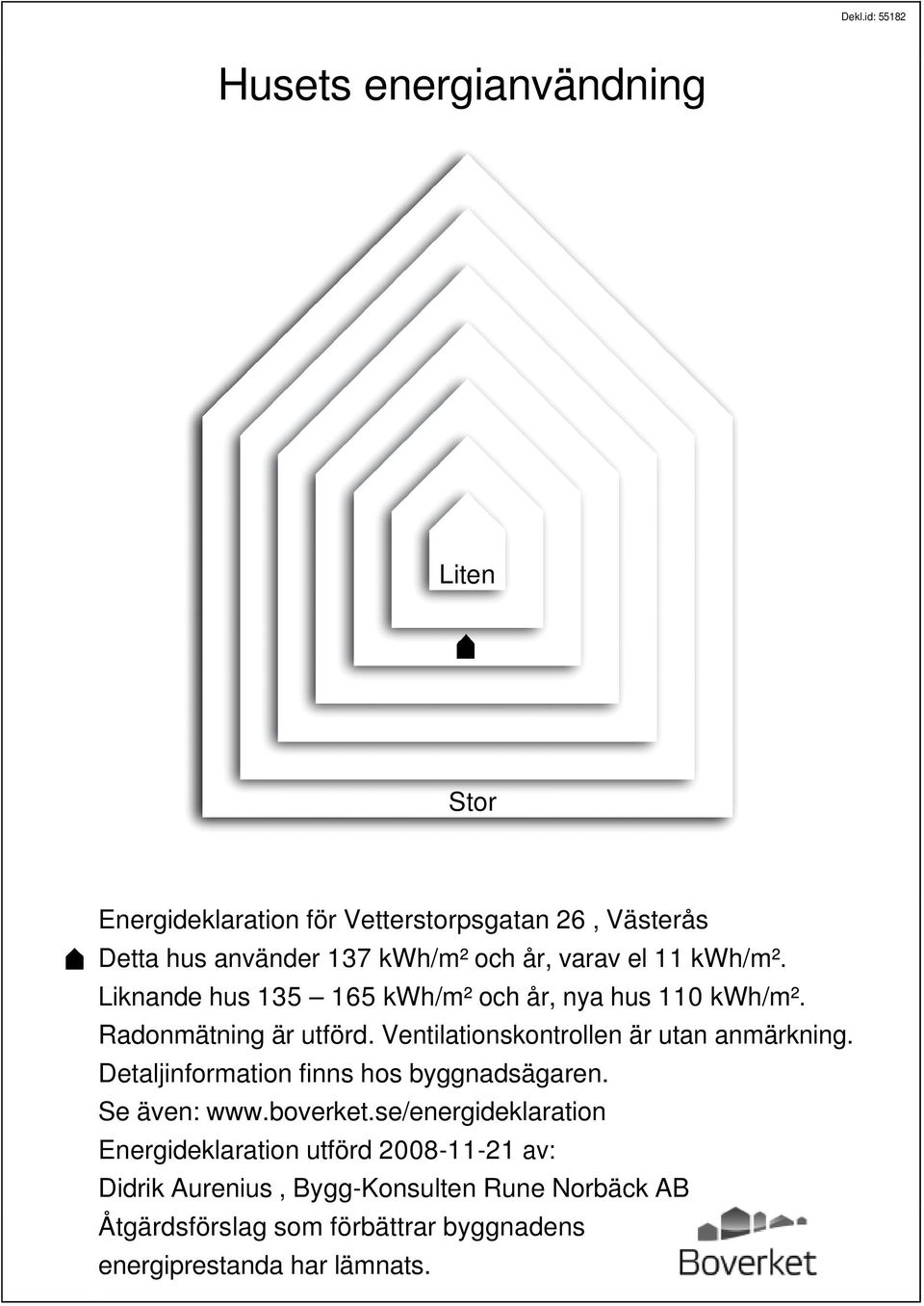 Ventilationskontrollen är utan anmärkning. Detaljinformation finns hos byggnadsägaren. Se även: www.boverket.