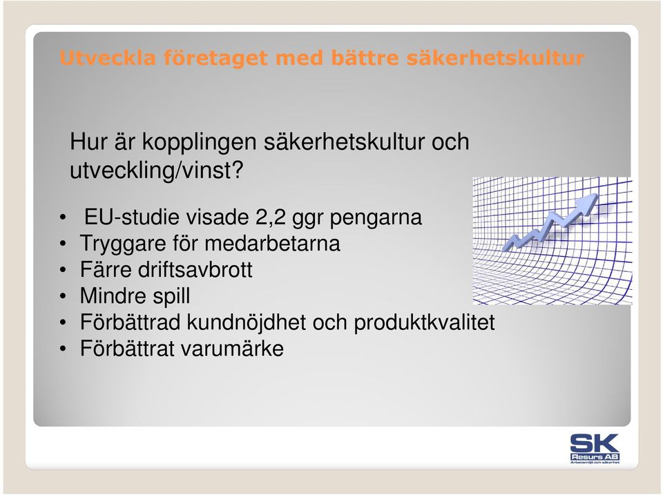 EU-studie visade 2,2 ggr pengarna Tryggare för