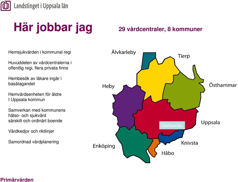 basåtagandet Hemvårdsenheten för äldre I Uppsala kommun Samverkan med kommunens hälso-