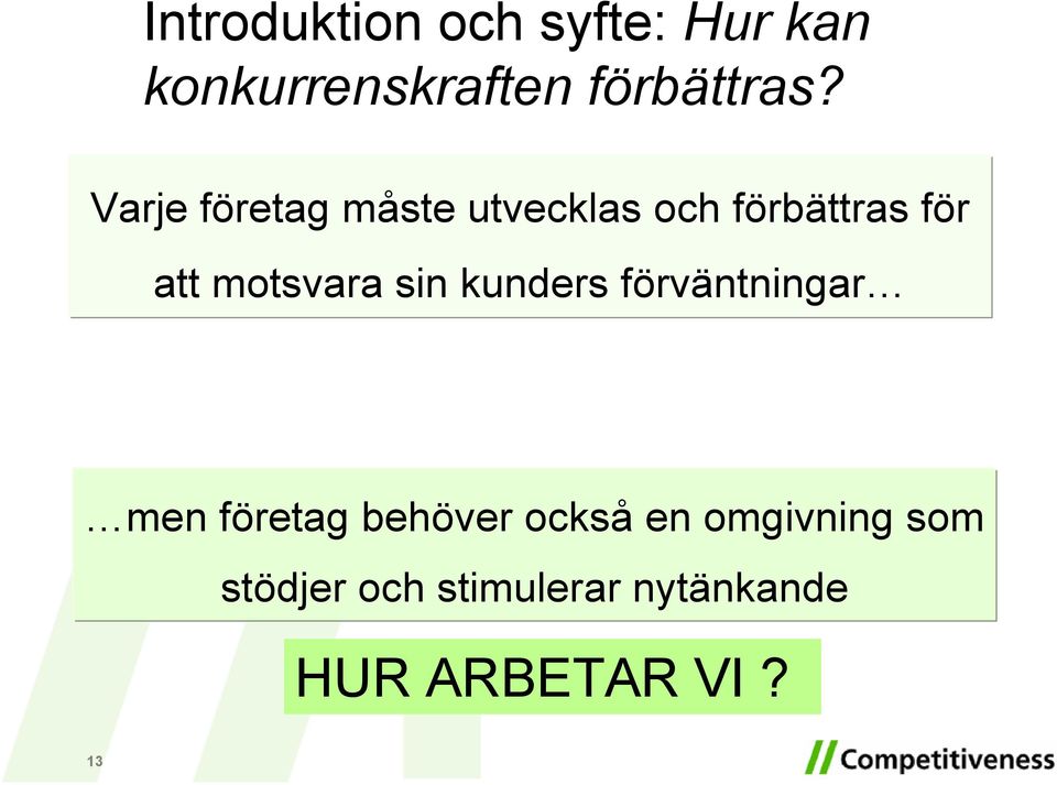 sin kunders förväntningar men företag behöver också en