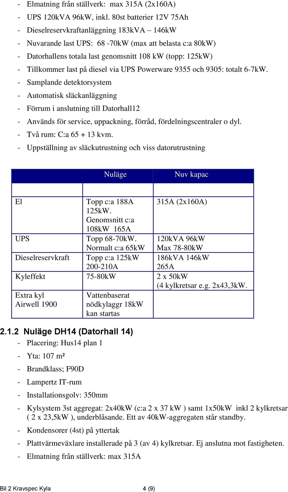 last på diesel via UPS Powerware 9355 och 9305: totalt 6-7kW.