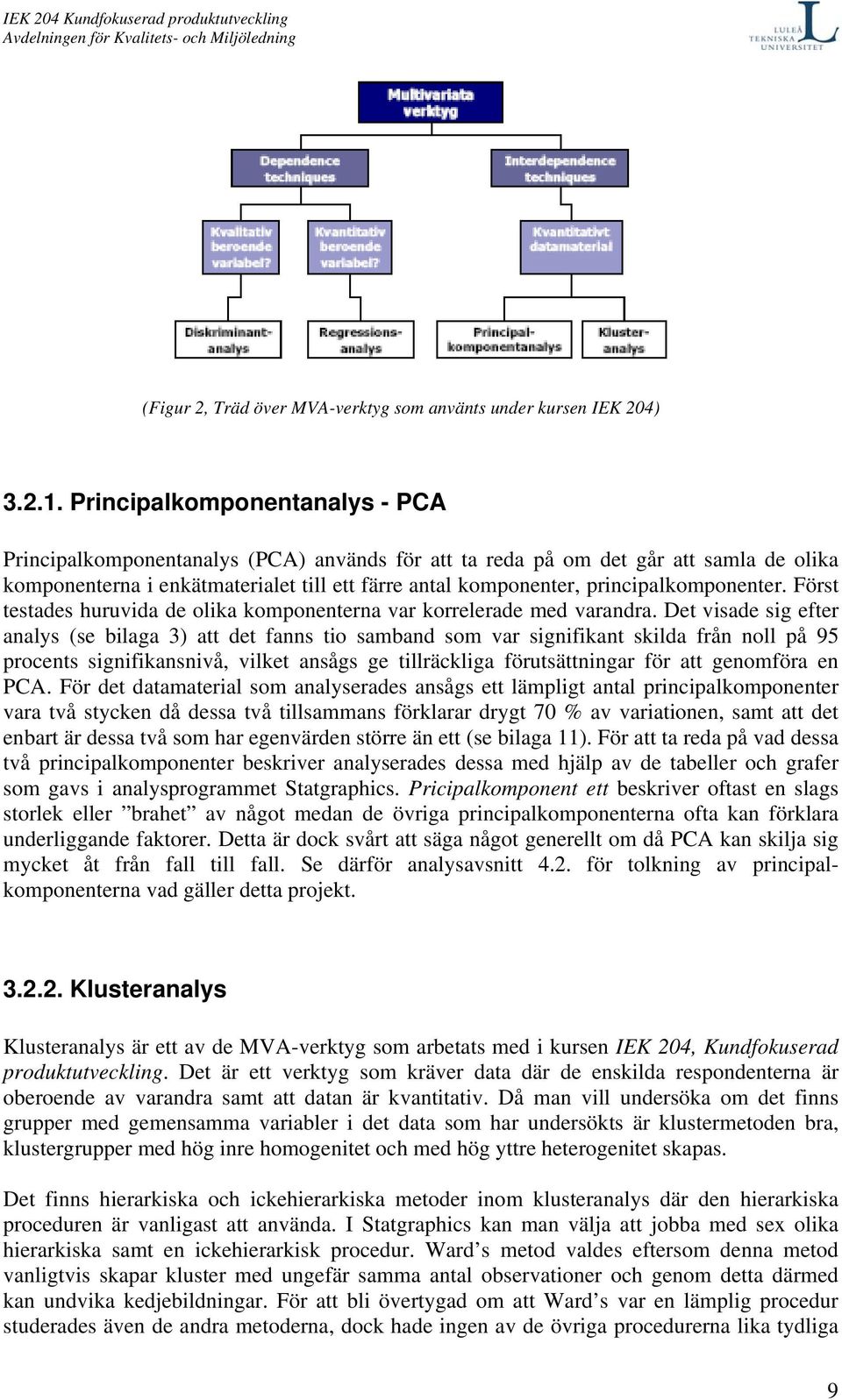 principalkomponenter. Först testades huruvida de olika komponenterna var korrelerade med varandra.