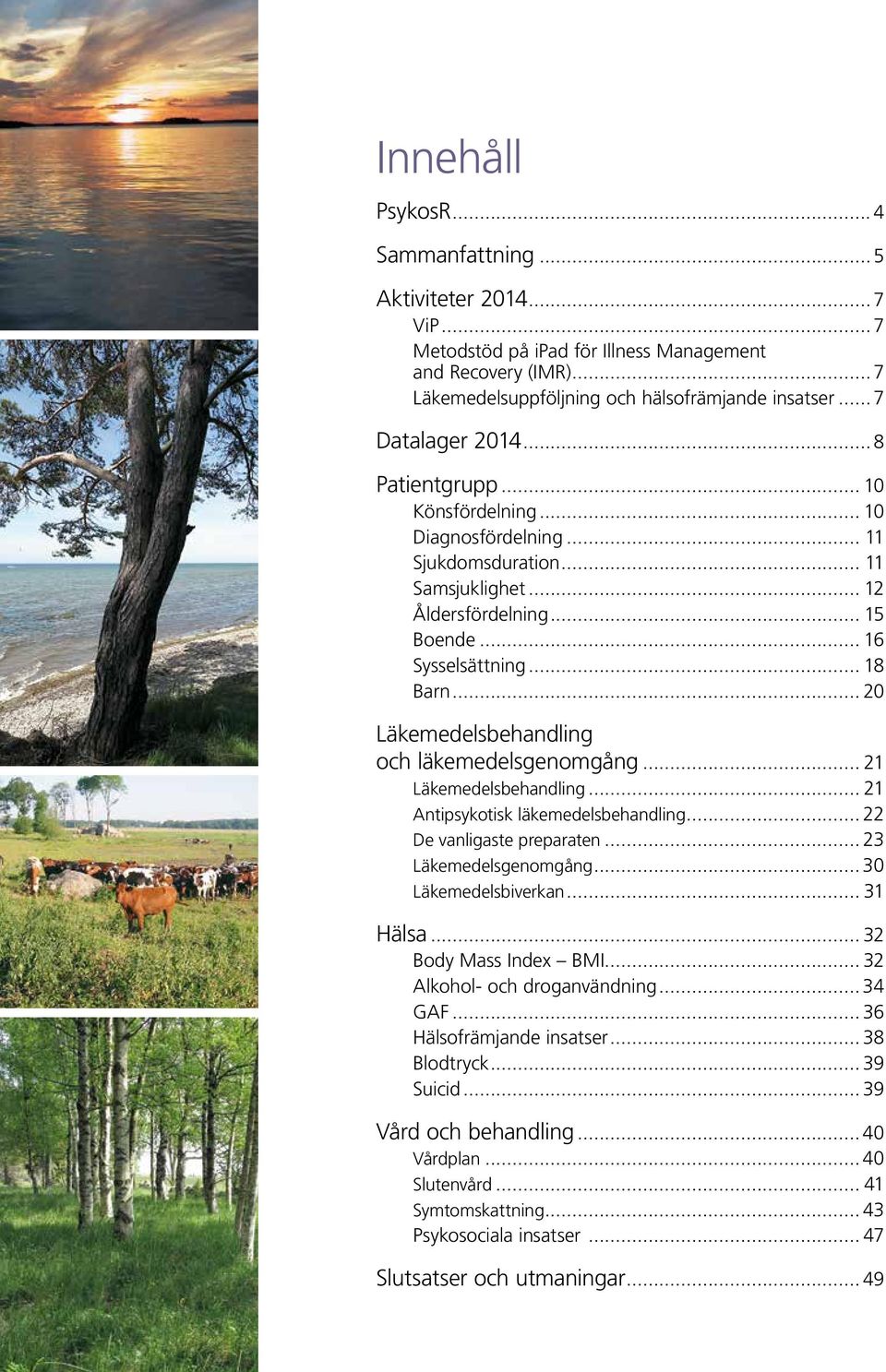 .. Läkemedelsbehandling... Antipsykotisk läkemedelsbehandling... 22 De vanligaste preparaten... Läkemedelsgenomgång... 3 Läkemedelsbiverkan... 31 Hälsa... 32 Body Mass Index BMI.