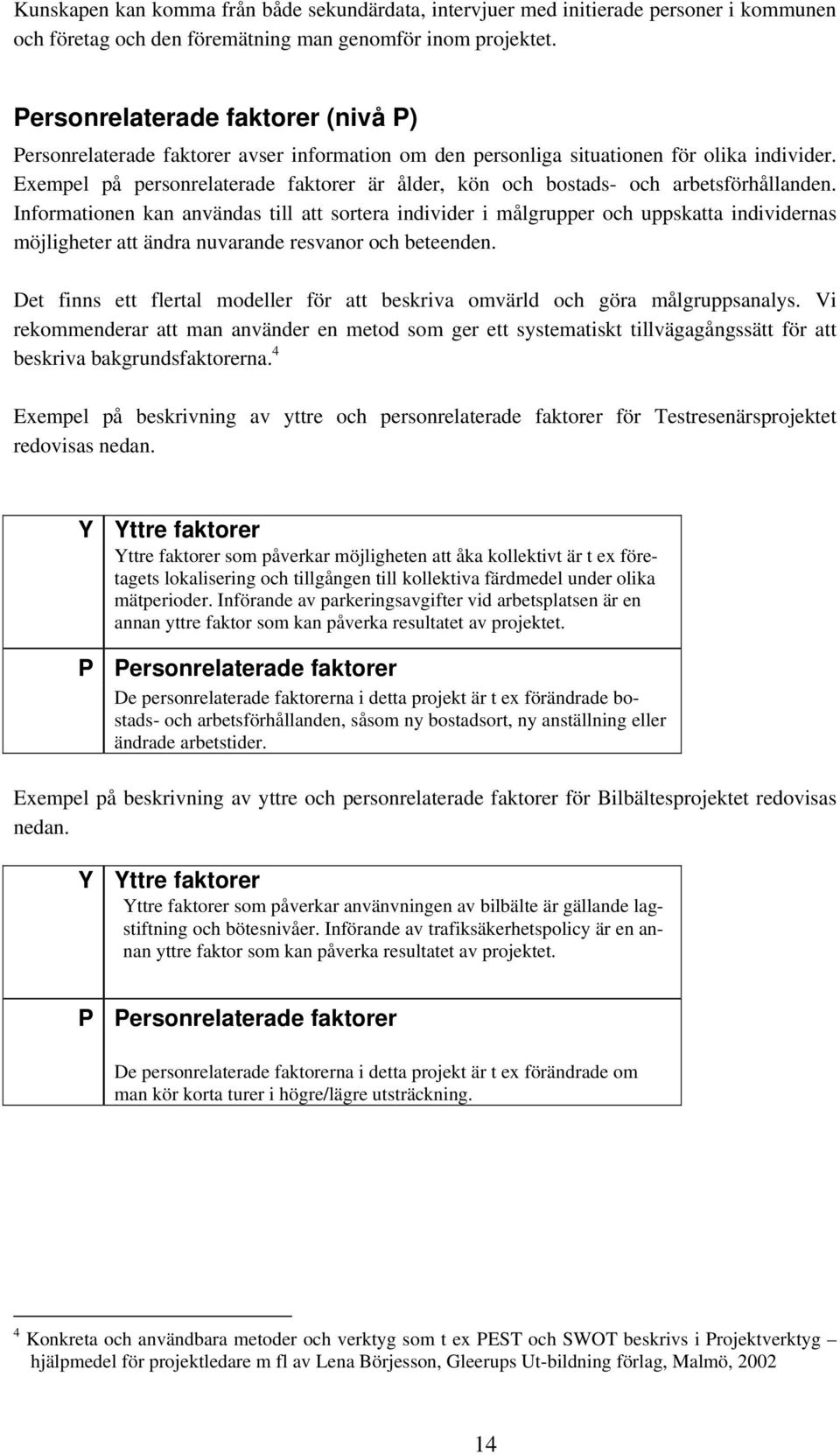 Exempel på personrelaterade faktorer är ålder, kön och bostads- och arbetsförhållanden.