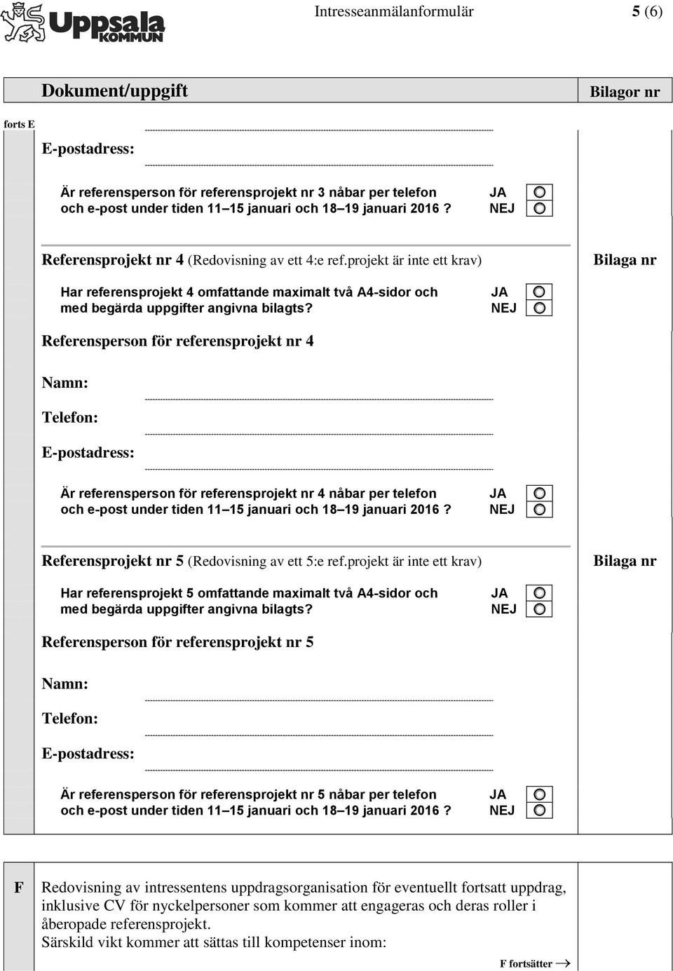 Referensprojekt nr 5 (Redovisning av ett 5:e ref.