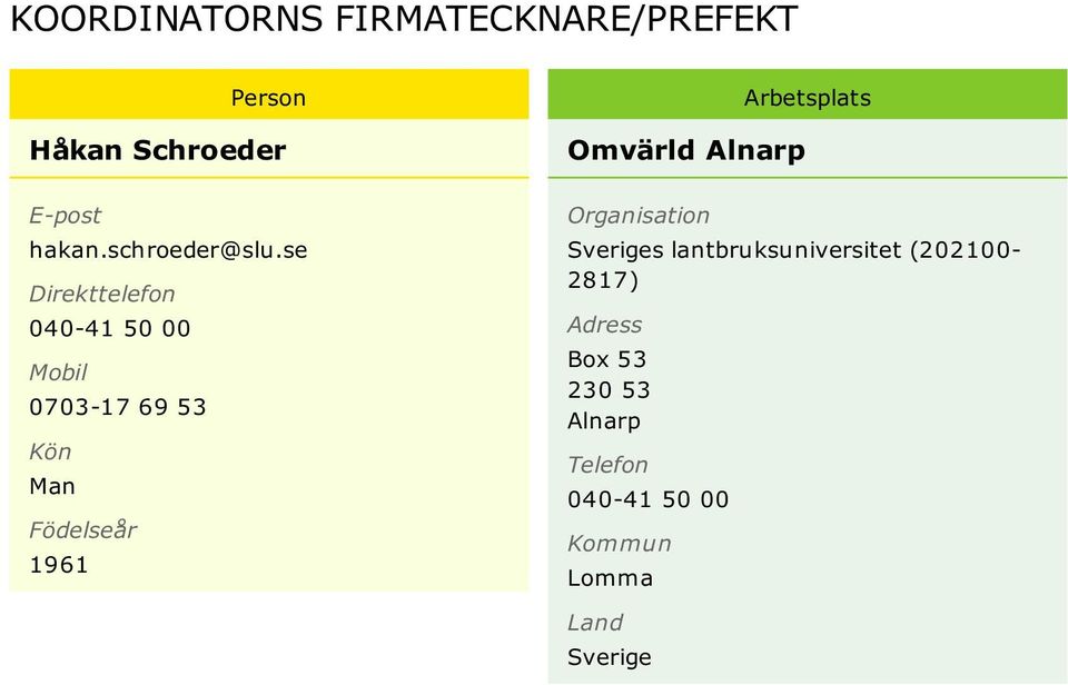 se Direkttelefon 040-41 50 00 Mobil 0703-17 69 53 Kön Man Födelseår 1961