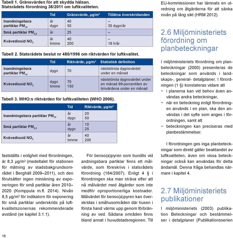 minskning av exponeringen för små partiklar åren 2010 2020 (Komppula m.fl. 2014).