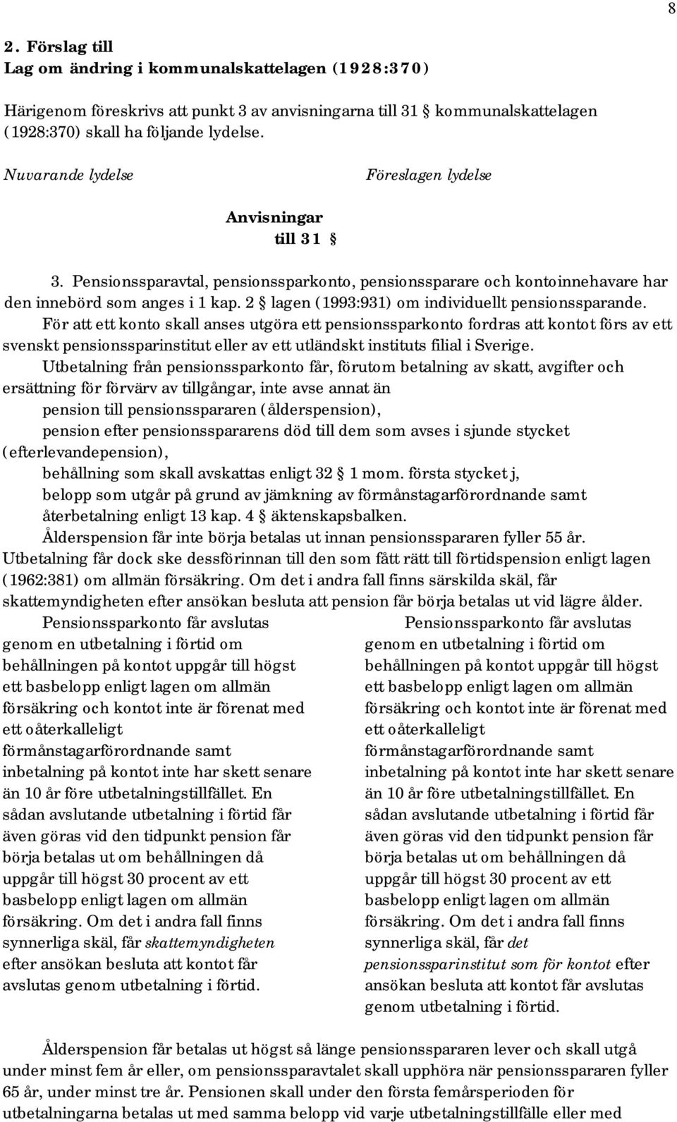 2 lagen (1993:931) om individuellt pensionssparande.