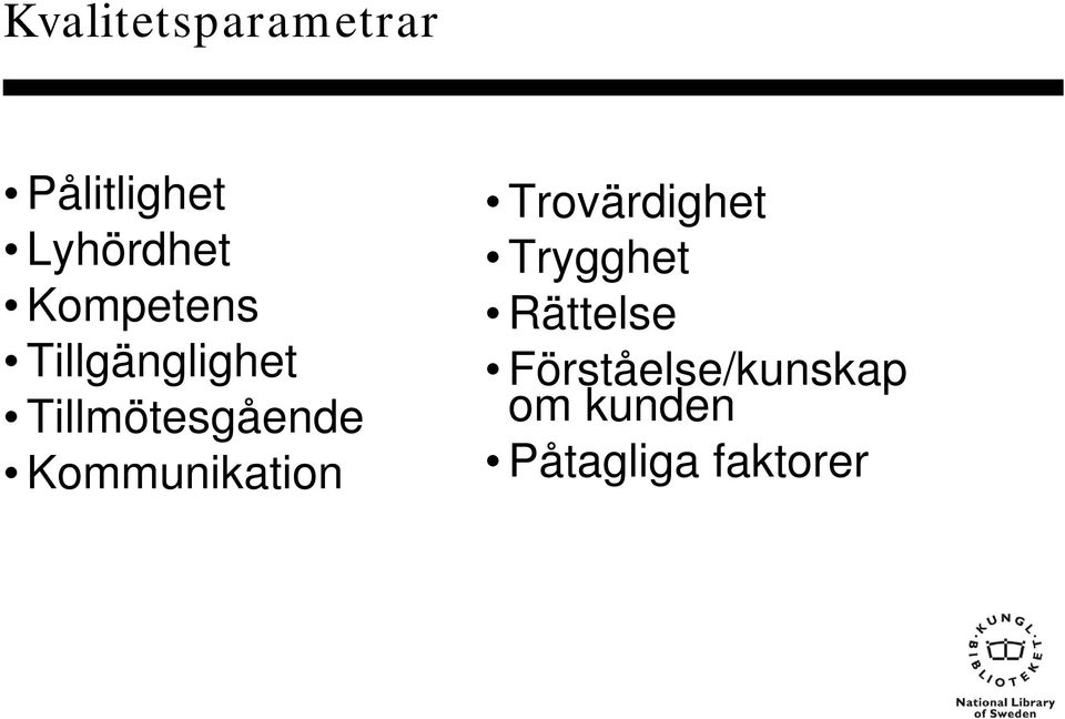 Kommunikation Trovärdighet Trygghet