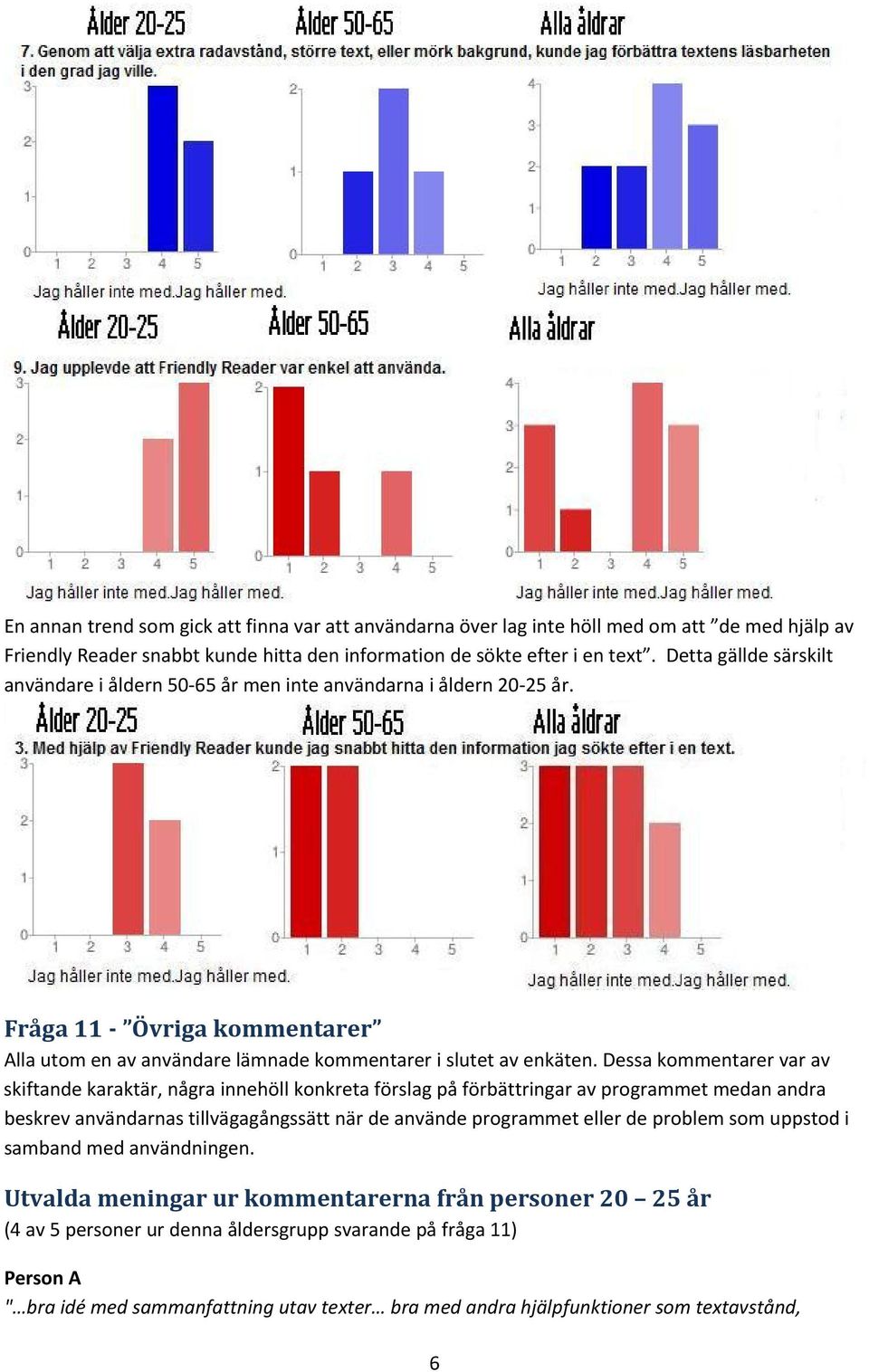 Dessakommentarervarav skiftandekaraktär,någrainnehöllkonkretaförslagpåförbättringaravprogrammetmedanandra