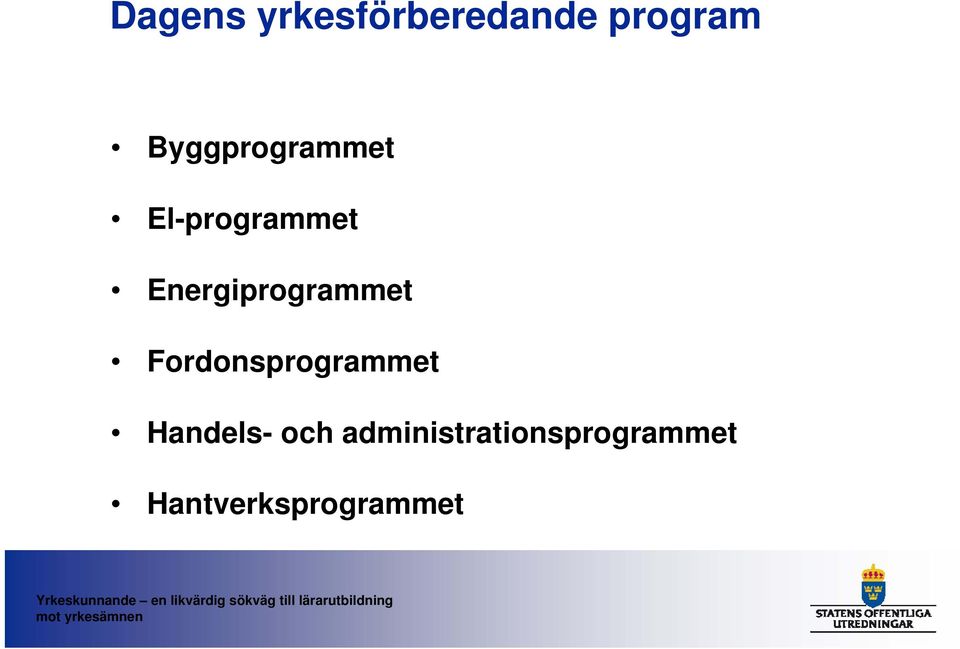 Energiprogrammet Fordonsprogrammet