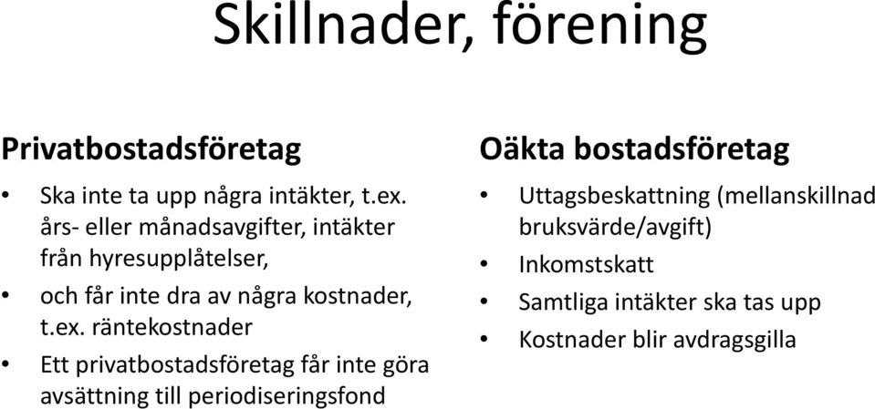 räntekostnader Ett privatbostadsföretag får inte göra avsättning till periodiseringsfond Oäkta