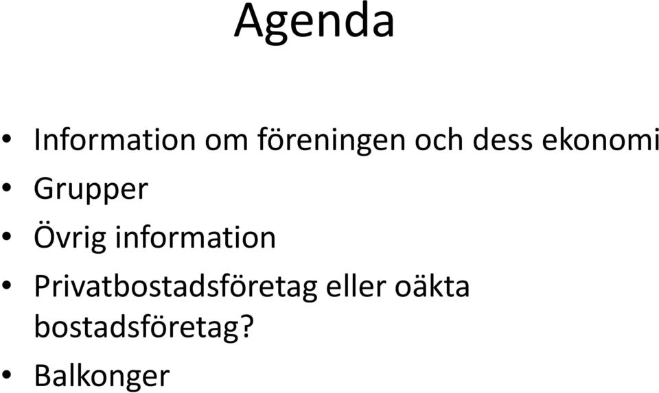 information Privatbostadsföretag