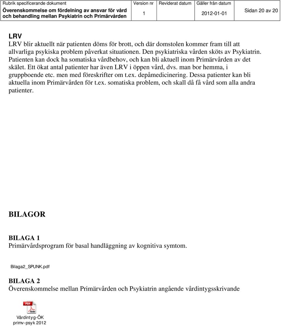 Ett ökat antal patienter har även LRV i öppen vård, dvs. man bor hemma, i gruppboende etc. men med föreskrifter om t.ex. depåmedicinering.