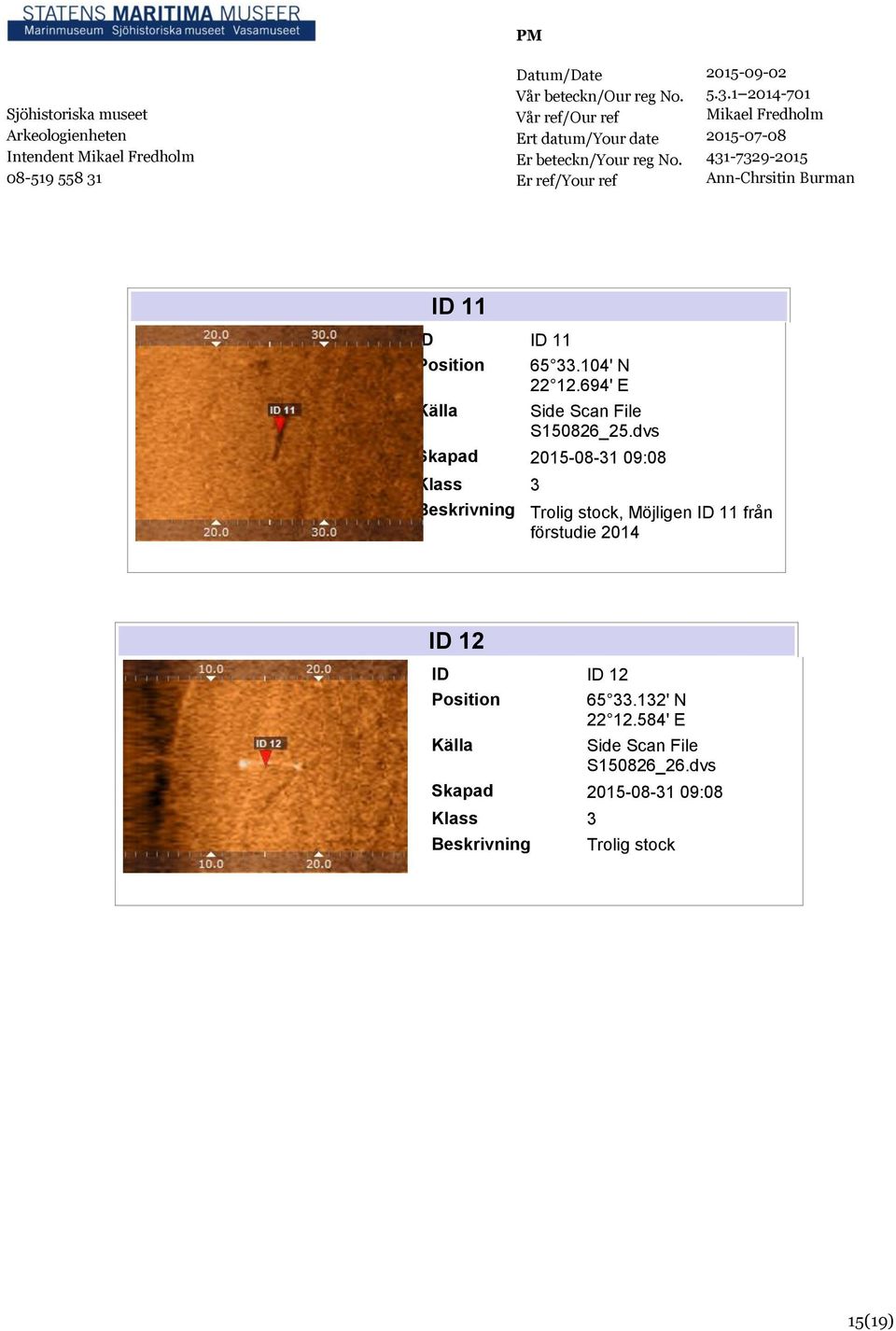 ID 11 från förstudie 2014 ID 12 ID ID 12 65 33.132' N 22 12.