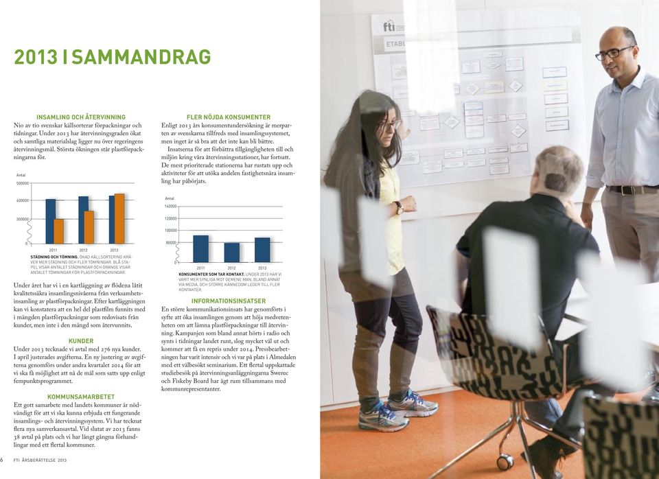 Antal 500000 FLER NÖJDA KONSUMENTER Enligt 2013 års konsumentundersökning är merparten av svenskarna tillfreds med insamlingssystemet, men inget är så bra att det inte kan bli bättre.