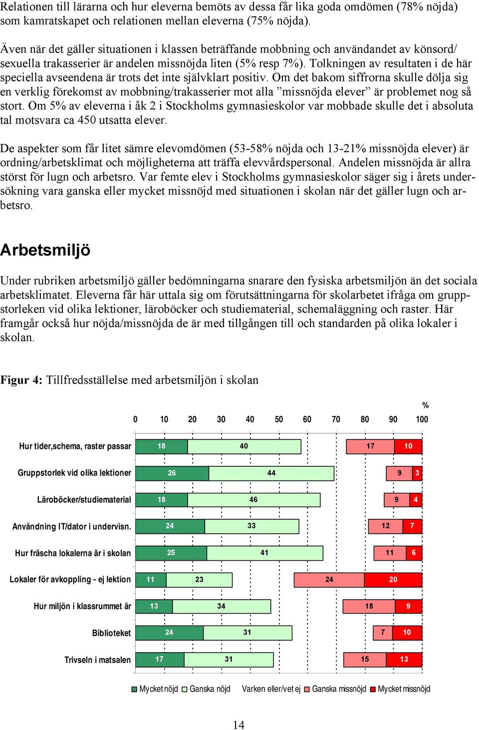 Tolkningen av resultaten i de här speciella avseendena är trots det inte självklart positiv.