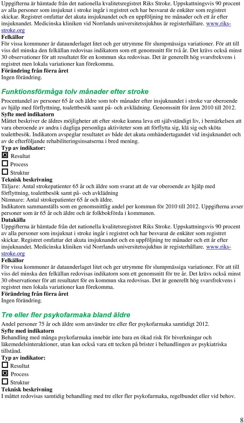Registret omfattar det akuta insjuknandet och en uppföljning tre månader och ett år efter insjuknandet. Medicinska kliniken vid Norrlands universitetssjukhus är registerhållare. www.riksstroke.