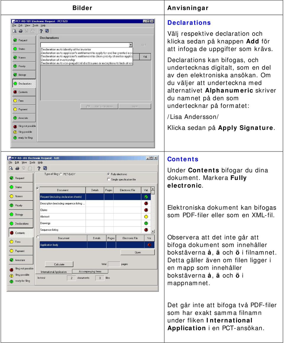 Om du väljer att underteckna med alternativet Alphanumeric skriver du namnet på den som undertecknar på formatet: /Lisa Andersson/ Klicka sedan på Apply Signature.