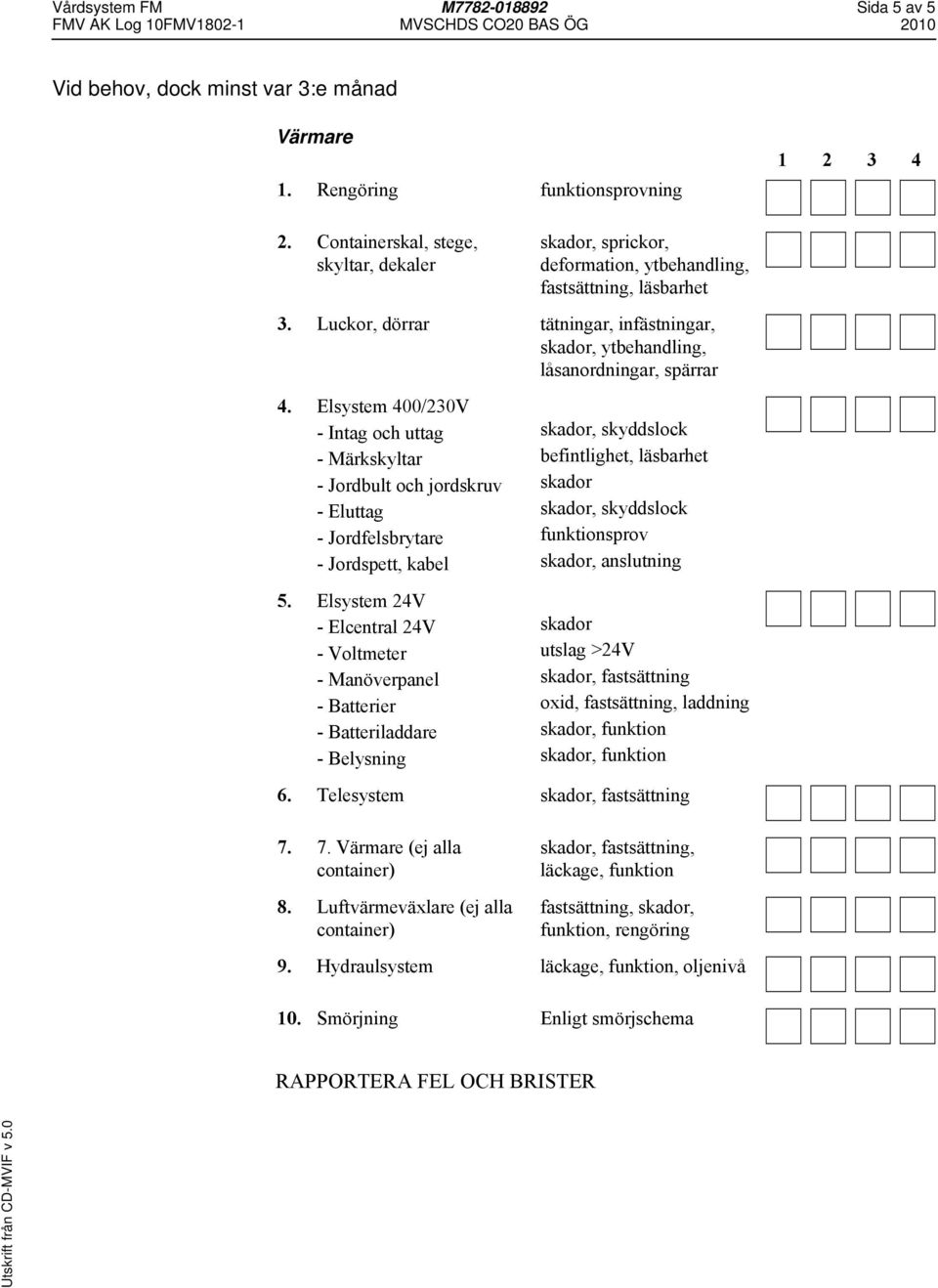 Elsystem 400/230V - Intag och uttag - Märkskyltar - Jordbult och jordskruv - Eluttag - Jordfelsbrytare - Jordspett, kabel 5.