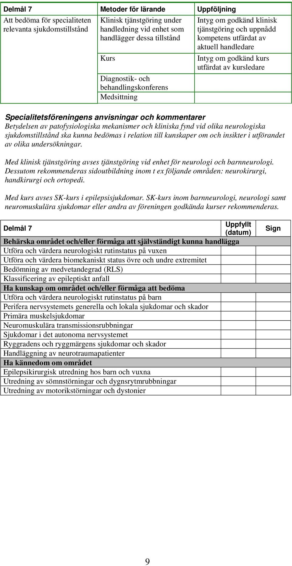 undersökningar. Med klinisk tjänstgöring avses tjänstgöring vid enhet för neurologi och barnneurologi.