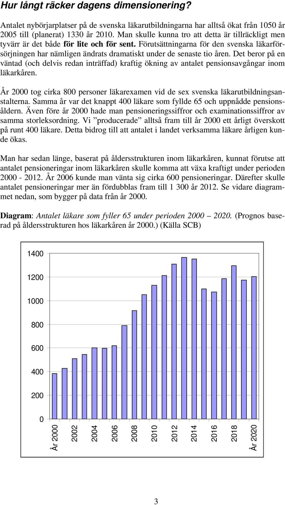 Förutsättningarna för den svenska läkarförsörjningen har nämligen ändrats dramatiskt under de senaste tio åren.