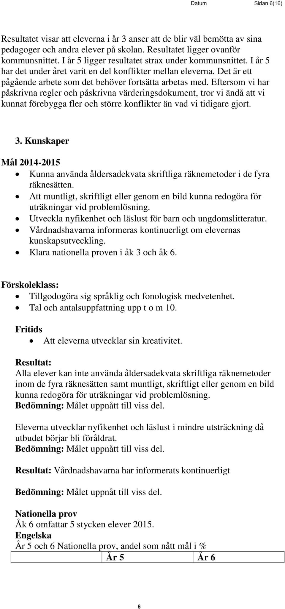 Eftersom vi har påskrivna regler och påskrivna värderingsdokument, tror vi ändå att vi kunnat förebygga fler och större konflikter än vad vi tidigare gjort. 3.